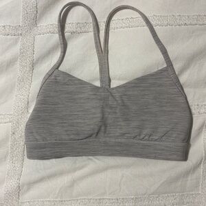 Lululemon Sports Bra — Size 2 — Grey Micro-Stripe